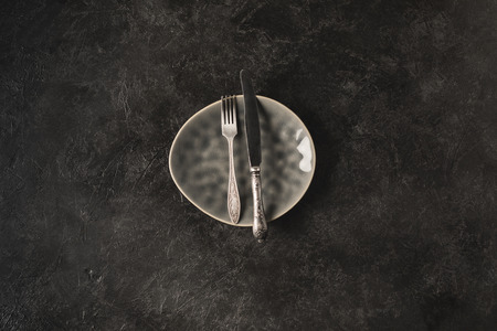 silverware and plateの写真素材