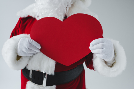 santa holding heart symbolの写真素材