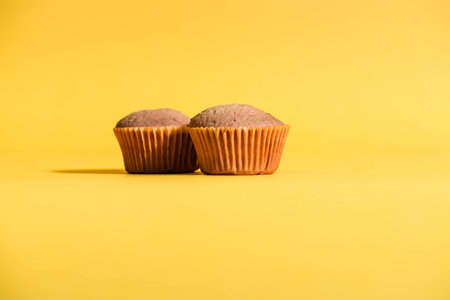 delicious homemade muffinsの写真素材