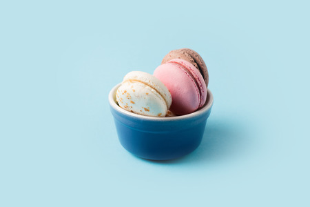 macarons in bowlの写真素材