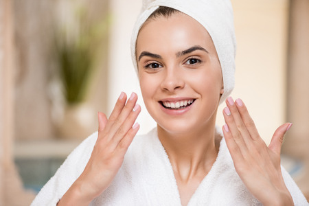 woman with perfect clean face