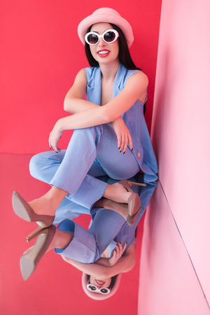 beautiful stylish young womanの写真素材