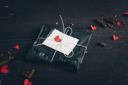 packaged present for Valentines Day