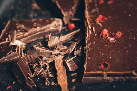 chocolate with red pepperの写真素材