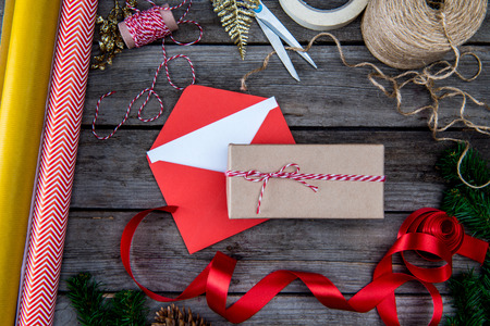 christmas gift and envelope