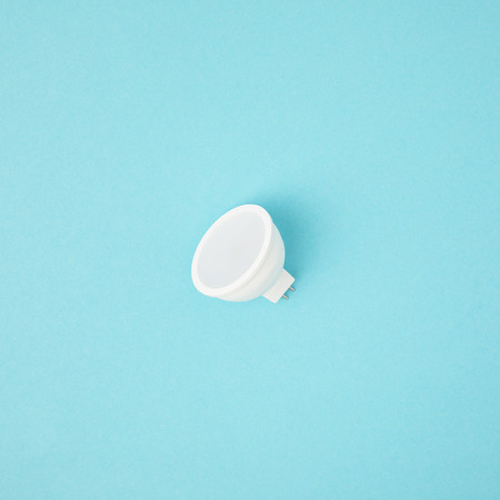 close up view of white light bulb