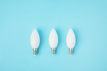 top view of white lamps arranged in line