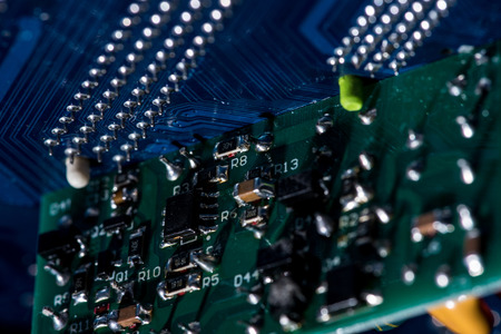 various details of computer motherboard