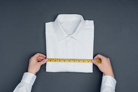 tailor measuring shirtの写真素材