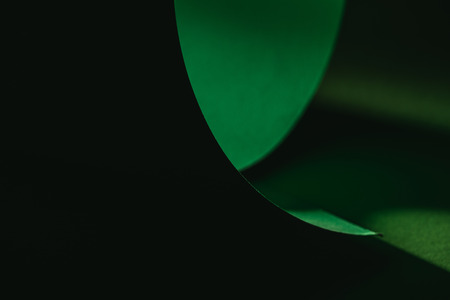 green warping paper for decoration on black の写真素材