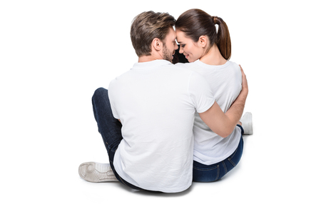 young hugging coupleの写真素材