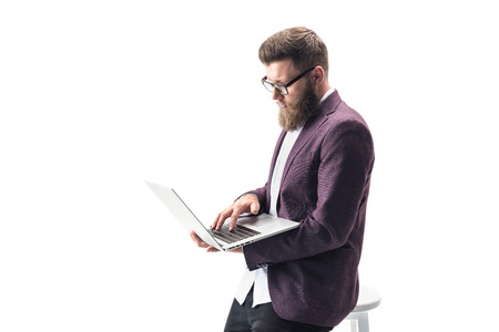 businessman using laptop