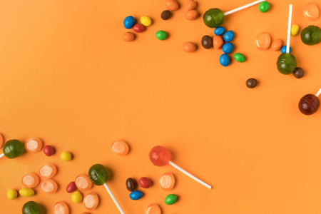 colorful halloween candiesの写真素材