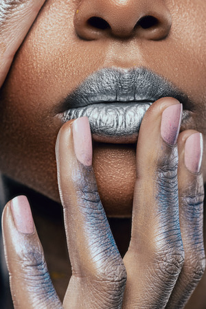 silver makeupの写真素材