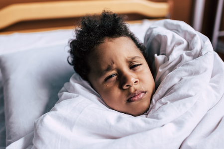 sick african american boyの写真素材