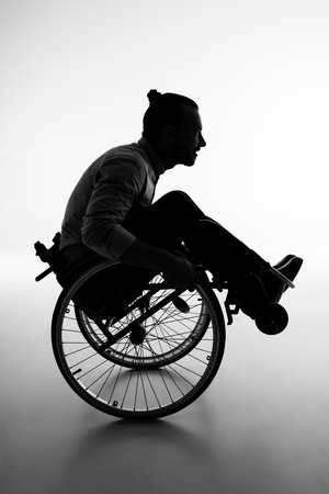 man in wheelchairの写真素材