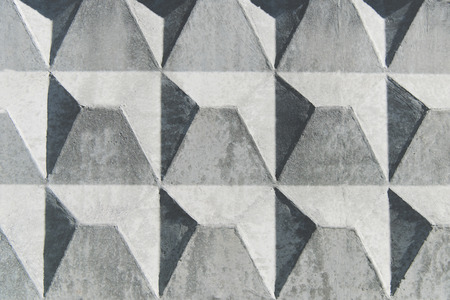 close-up view of grey reinforced concrete wall texture の写真素材