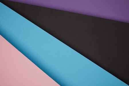 geometric background made from colored paperの写真素材