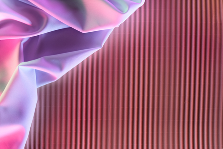 toned picture of purple soft silk cloth as backdropの写真素材