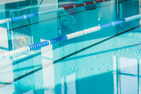 modern swimming pool at spa centerの写真素材