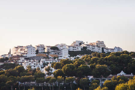 beautiful view of spanish city under clear skyの写真素材