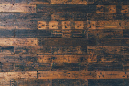 top view of dark old wooden floor for background