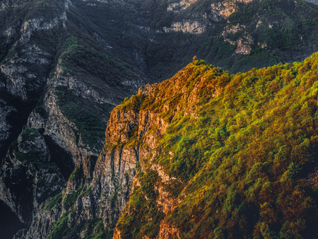 high angle view of mountains landscape, Armeniaの写真素材