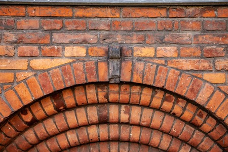 full frame of empty brick wall backgroundの写真素材