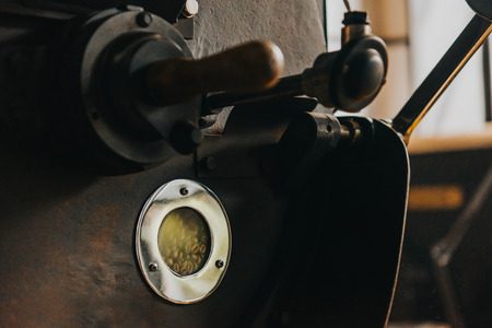 Coffee beans roasted in professional industrial machine