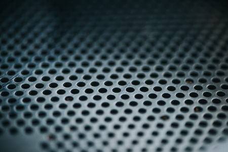 Texture of metal grid of professional coffee roasting machineの写真素材