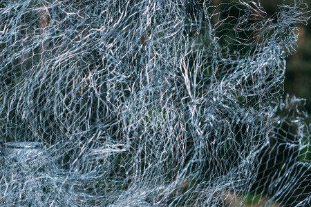 close up view of background with old fishing net