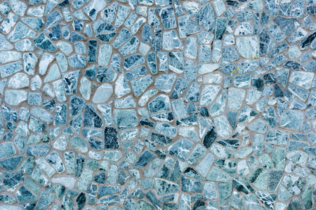 full frame view of decorative blue mosaic background