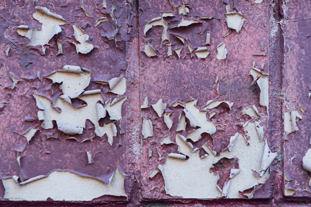 close-up view of old weathered violet wall textured background