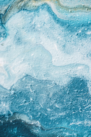 Abstract light blue textured of oil paintingの写真素材