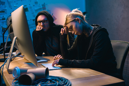depressed couple of hackers having problem with malware development