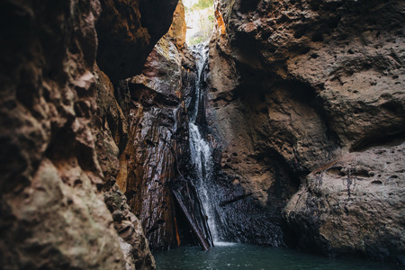 Beautiful waterfall and rocks at Pai, Thailand