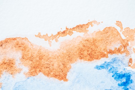 Abstract blue and brown watercolor backgroundの写真素材