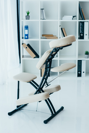 massage seat standing at modern officeの写真素材
