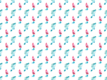 seamless pattern with blue and pink watercolor paint spots, isolated on white