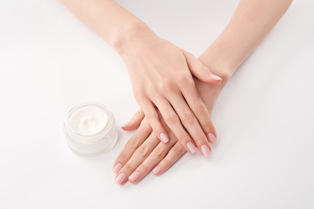 Terry soft rolled towel om white backgroundの写真素材