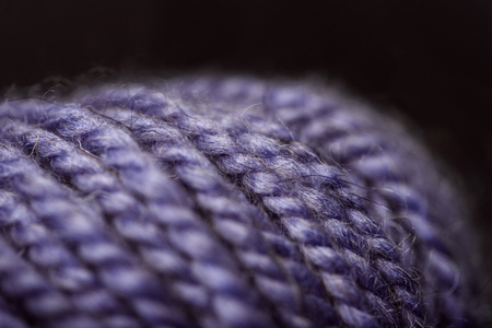 full frame of purple yarn texture as backgroundの写真素材