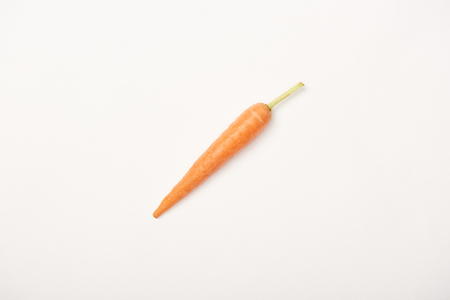 Studio shot of ripe carrot on white backgroundの写真素材