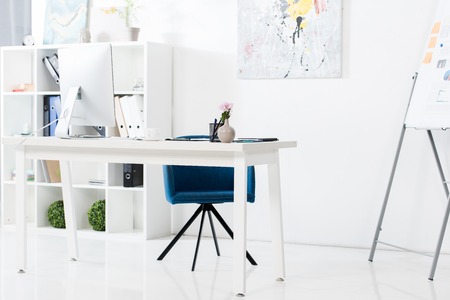 interior of modern light business officeの写真素材