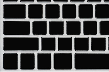 Close up view of black laptop keyboard
