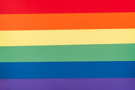 top view of made of paper rainbow backgroundの写真素材