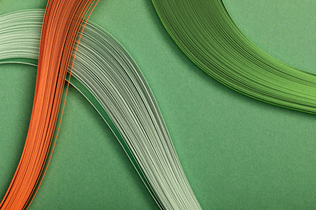 close up of colorful abstract lines on green backgroundの写真素材
