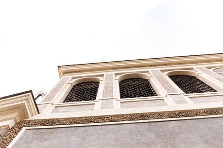 bottom view of building under sky in rome, italy