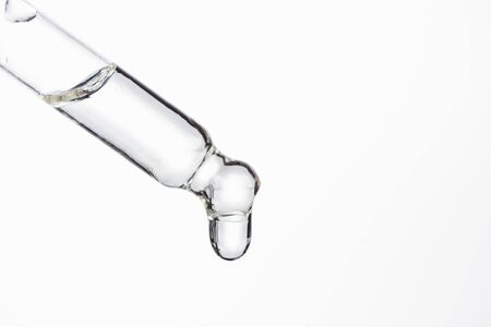 pipetted with natural serum with drop isolated on white
