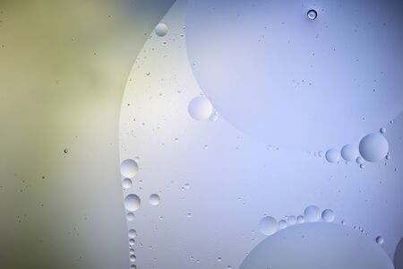 Beautiful abstract  from mixed water and oil in light blue and green color