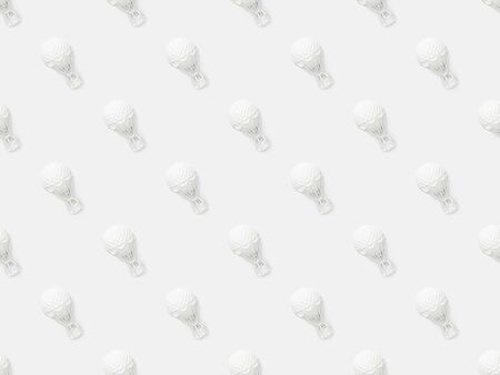 top view of small air balloons figurines isolated on white